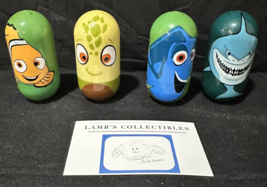 Disney Kelloggs Weeble woobles lot of 4 Nemo #34 Squirt #42 Dory #17 Bruce #6 - £21.69 GBP