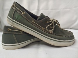 Timberland Men&#39;s Hunter Green Textile MOCCASINS/BOAT Shoes Sz 8M - - £15.99 GBP