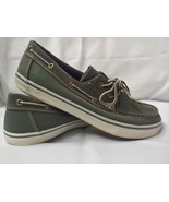 TIMBERLAND MEN&#39;S HUNTER GREEN TEXTILE MOCCASINS/BOAT SHOES SZ 8M - - £15.68 GBP