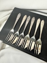 6 Sheffield Maurice Stables Loxley Silverplate Pastry Dessert Forks England EPNS - £11.73 GBP
