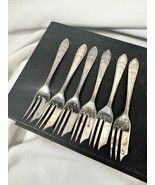 6 Sheffield Maurice Stables Loxley Silverplate Pastry Dessert Forks Engl... - £11.73 GBP