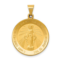 14k Miraculous Medal Hollow Pendant REL136 - $394.32