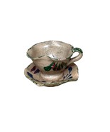 Vintage Rustic Handmade Mexican Pottery Miniature Cup &amp; Saucer - $405.98 MXN