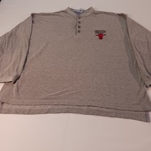 Chicago Bulls Midwest Embroidery Long Sleeve Men&#39;s T-Shirt Gray Size XL - €12,44 EUR