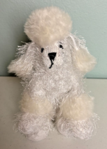 GANZ Plush White Poodle Webkinz 10&quot; Nose to Tail HM014 No Code Eyelash Fur - $9.10
