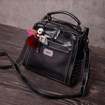 Retro Large Women High Quality Leather Backpack Multifunction School Backpack Fo - $55.52