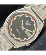 VINTAGE SEIKO 5 AUTOMATIC 7009A JAPAN MENS BLACK COLOR DIAL WATCH a500100-1 - €35,71 EUR