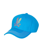 Psycho Bunny Men&#39;s Blue Logo Baseball Cap Strapback Hat - B6A450t1h1 - £23.73 GBP