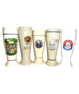 5 Huber Hopf Bischofshof Vohburg Irsee 0.5L CERAMIC Weizen Beer Glasses - $49.50