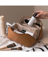 Elegant Travel Makeup Bag with Spacious CompartmentsBrown Color  - $14.03