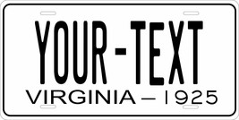 Virginia 1925 License Plate Personalized Custom Auto Bike Motorcycle Moped Tag - £8.73 GBP+
