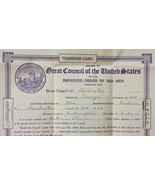 1930s antique IMPROVED ORDER OF RED MEN indiana POCAHONTAS CERTIFICATE c... - £36.99 GBP