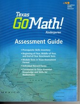 Texas Go Math Assessment Guide GRADE K Houghton Mifflin NEW - £14.38 GBP