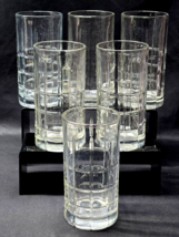 Vintage ANCHOR HOCKING 6&quot; Iced Tea Glass MANCHESTER TARTAN CLEAR 14oz - ... - $604.18 MXN