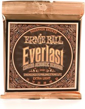 Ernie Ball Everlast Phosphor Bronze Coated Acoustic Strings Extra Light 10,14,.. - £10.38 GBP