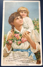 Young Girl With Mother Dobbins Electric Soap Victorian Trade Card VTC 6 - £10.26 GBP