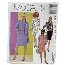 McCalls Sewing Pattern 3496 Dress Jacket Misses Size 8-14 - £7.23 GBP