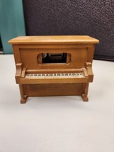 Antique Miniature For Dollhouse Or Room Box, Wooden Piano Music Box Working - £13.81 GBP