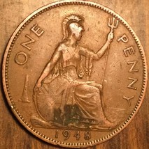 1948 Uk Gb Great Britain One Penny Coin - £1.28 GBP
