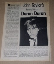 Duran Duran John Taylor Magazine Photo Article Clipping Vintage 1980&#39;s - £11.98 GBP