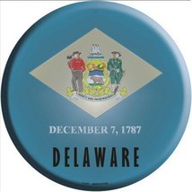 Delaware State Flag Metal Circular Sign C-107 - £22.34 GBP