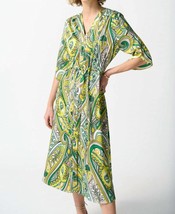 Joseph Ribkoff satin paisley print shirt dress in VANILLA/MULTI - £146.52 GBP