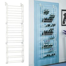 Over-The-Door Shoe Rack For 36 Pairs Wall Hanging Closet Organizer Storage - £39.50 GBP