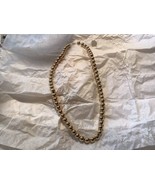 Vintage Gold Tone Ball Bead Necklace Original packaging in photo - £14.12 GBP