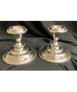 Royal Mayfair Silver Plated Candlestick Holders Tarnish Resist - £9.98 GBP