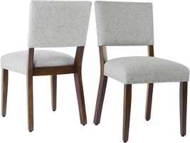 Homepop Open Back Dining Chair | Upholstered Dining Chairs | Dining, Gray Woven - £148.42 GBP