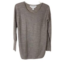 Max Studio 100% Extra fine Merino Wool brown/Gray waffle knit sweater Sz S - £22.52 GBP