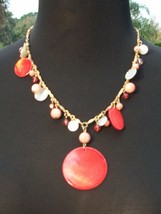 Cache Necklace OPALESSENCE Disc Stones Beads Gold Chain Adjustable New NWT $58 - £20.92 GBP
