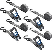 Versatile 12ft Ratchet Straps Set - 500 lbs WLL with Vinyl Coated Hooks,... - $46.48