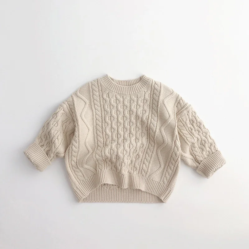 Candy Color Baby Girl Knitting  Swater Kid All-match Pullover Retro Hemp... - £90.64 GBP