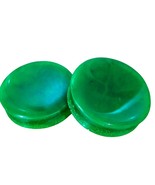 Handmade Lime Green Epoxy Resin Ear Plugs, 2 Inch, Double Flared, Body J... - $403.60 MXN