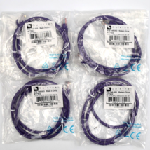 Quiktron CAT5E Snagless Booted Patch Cord 3FT Purple RJ45 Male to Male Lot of 4 - £12.58 GBP