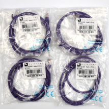 Quiktron CAT5E Snagless Booted Patch Cord 3FT Purple RJ45 Male to Male Lot of 4 - £11.95 GBP