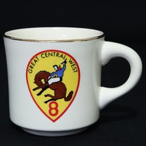 Boy Scouts VTG BSA Ceramic Mug Eight Region 8 Great Central West Horse Cup - £12.05 GBP