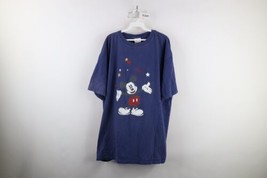 Vintage Disney Mens 2XL Faded Mickey Mouse Fireworks Short Sleeve T-Shir... - $34.60