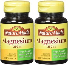 Nature Made Magnesium 250mg, 100Count (twin pack) - £23.17 GBP