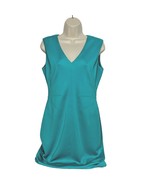 Tommy Hilfiger Sheath Bodycon Dress Size 6 Teal Turquoise Stretch V Neck - £46.60 GBP