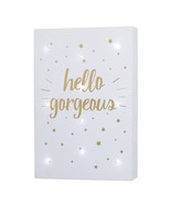 &quot;Hello Gorgeous&quot; Little Love NoJo Celestial Lighted Wall Decor Art Gold/... - $17.81