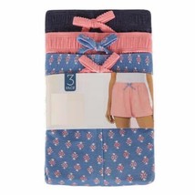 Jane &amp; Bleecker Womens Sleep Short, 3-pack, Small, Navy/Pink/Blue Print - £29.77 GBP