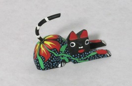 Alebrije Cat from Oaxaca Mexico Handmade and Signed by Oscar - $279.59 MXN