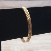 Vintage Bracelet / Bangle Gold Tone with Inlayed Chain Detail - $15.99