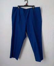 Investments II Blue Casual Crop Pants Flat Front Women size 22W Zip Up S... - £14.97 GBP