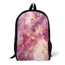 Mondxflaur Marble Backpacks for School Kids Adults Lightweight Bag 16.9in - £19.17 GBP