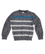 Gymboree Boys Crew-Neck Cotton Sweater Gray/Blue Striped Size L - $276.80 MXN