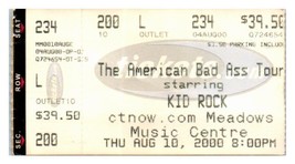 Enfant Rock Concert Ticket Stub August 10 2000 Hartford Connecticut - £32.66 GBP