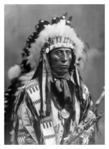 Chief Red Cloud Lakota Sioux Native American Cheif Portrait 5X7 B&amp;W Photo - £6.68 GBP